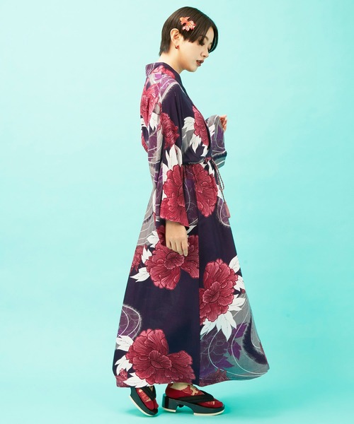 カヤ（カヤ）の「【カヤ】花舟ならいワンピース（ワンピース・レディース・グリーン/パープル/グレー・FREE）」の10枚目の写真
