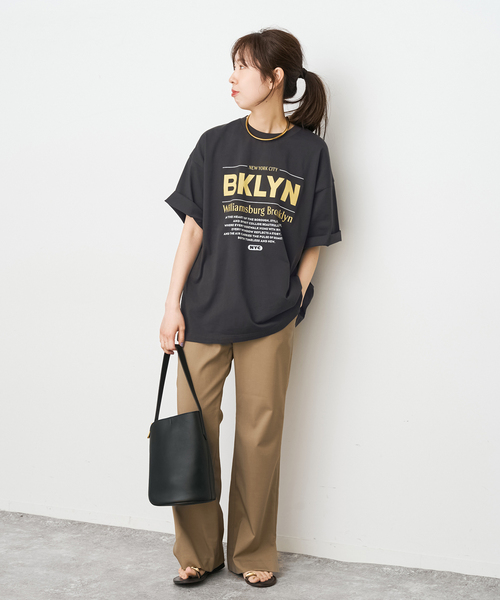 Spick & Span（スピックアンドスパン）の「《WEB限定 / 追加》ロゴオーバーTシャツ（Tシャツ/カットソー・レディース・その他2/その他1・FREE）」の4枚目の写真