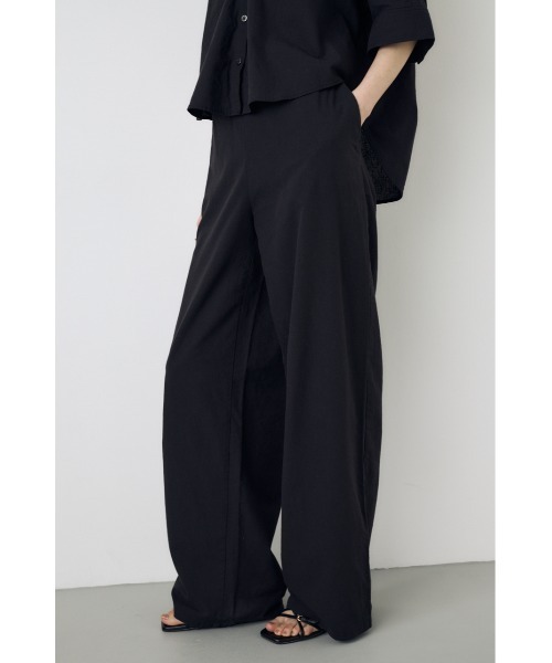 AZUL by moussy(アズールバイマウジー)の「【サイズ,身長別画像あり】フレンチリネンCOOLMAXイージーパンツ(スラックス・レディース・ストライプ/ブラック/オフホワイト・SMALL/MEDIUM)」の3枚目の写真