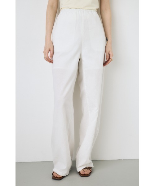 AZUL by moussy(アズールバイマウジー)の「【サイズ,身長別画像あり】フレンチリネンCOOLMAXイージーパンツ(スラックス・レディース・ストライプ/ブラック/オフホワイト・SMALL/MEDIUM)」の10枚目の写真