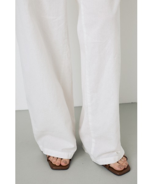 AZUL by moussy(アズールバイマウジー)の「【サイズ,身長別画像あり】フレンチリネンCOOLMAXイージーパンツ(スラックス・レディース・ストライプ/ブラック/オフホワイト・SMALL/MEDIUM)」の15枚目の写真