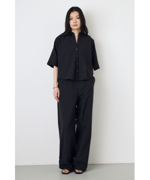 AZUL by moussy(アズールバイマウジー)の「【サイズ,身長別画像あり】フレンチリネンCOOLMAXイージーパンツ(スラックス・レディース・ストライプ/ブラック/オフホワイト・SMALL/MEDIUM)」の17枚目の写真