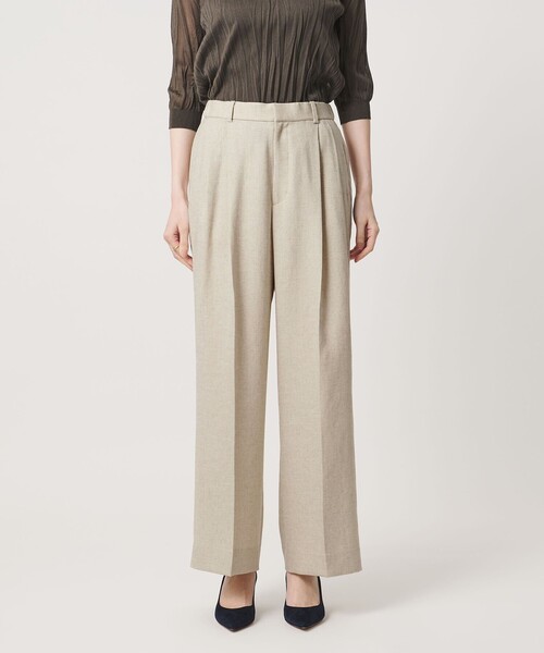 UNITED ARROWS(ユナイテッドアローズ)の「Spiree IAS 2タック ワイドパンツ ‐UVカット 接触冷感 ウォッシャブル‐(スラックス・レディース・ナチュラル/ネイビー・40/36/38/34)」の18枚目の写真