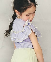 apres les cours | 【WEB限定】2way肩あきチュール配色トップス(Tシャツ/カットソー)