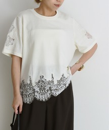 Eimee Law（エイミーロウ）の「レースエンブロTシャツ（Tシャツ/カットソー）」