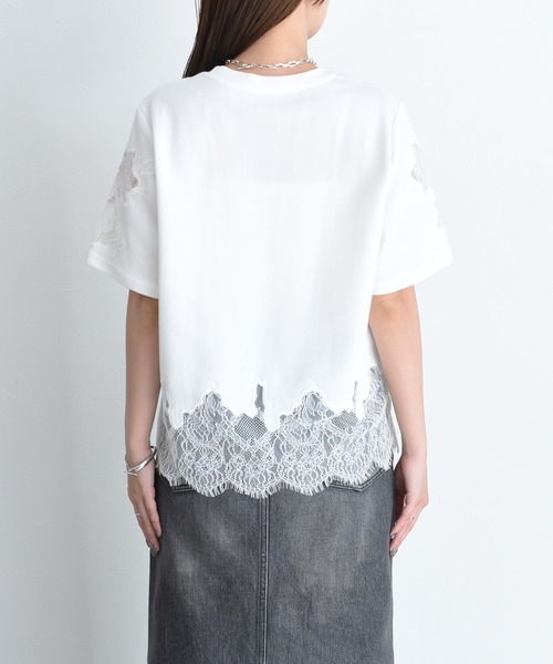Eimee Law(エイミーロウ)の「レースエンブロTシャツ(Tシャツ/カットソー・レディース・ブラック/オフホワイト/グレー/ブラウン/アイボリー・FREE)」の19枚目の写真