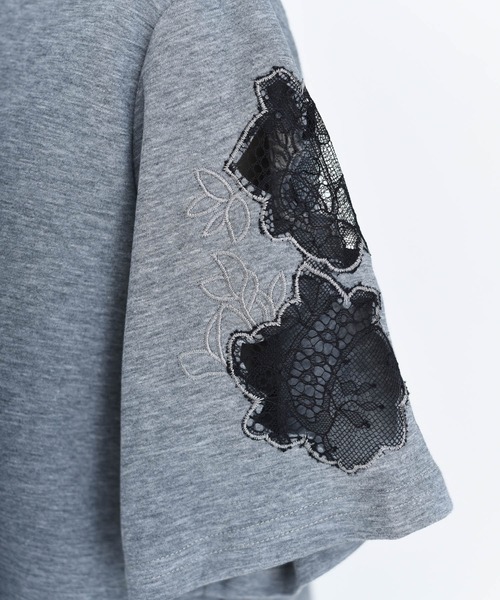 Eimee Law(エイミーロウ)の「レースエンブロTシャツ(Tシャツ/カットソー・レディース・ブラック/オフホワイト/グレー/ブラウン/アイボリー・FREE)」の16枚目の写真