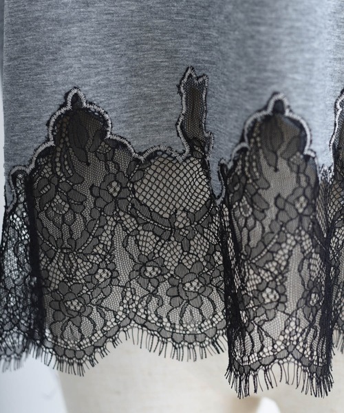 Eimee Law(エイミーロウ)の「レースエンブロTシャツ(Tシャツ/カットソー・レディース・ブラック/オフホワイト/グレー/ブラウン/アイボリー・FREE)」の15枚目の写真