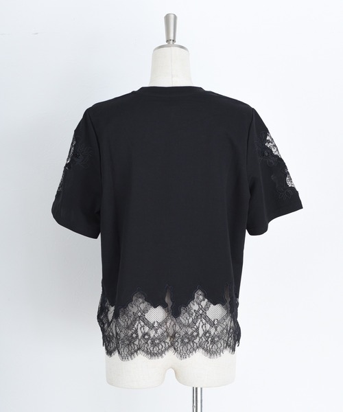 Eimee Law(エイミーロウ)の「レースエンブロTシャツ(Tシャツ/カットソー・レディース・ブラック/オフホワイト/グレー/ブラウン/アイボリー・FREE)」の22枚目の写真
