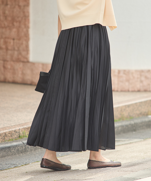 journal standard L'essage(ジャーナルスタンダードレサージュ)の「ウォッシャブルスパンオーガンジープリーツスカート(スカート・レディース・カーキ/ブラック・36/38)」の7枚目の写真