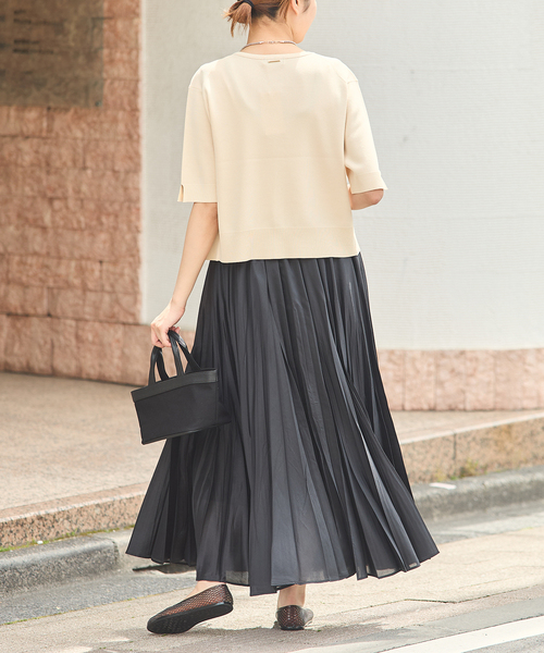 journal standard L'essage(ジャーナルスタンダードレサージュ)の「ウォッシャブルスパンオーガンジープリーツスカート(スカート・レディース・カーキ/ブラック・36/38)」の9枚目の写真