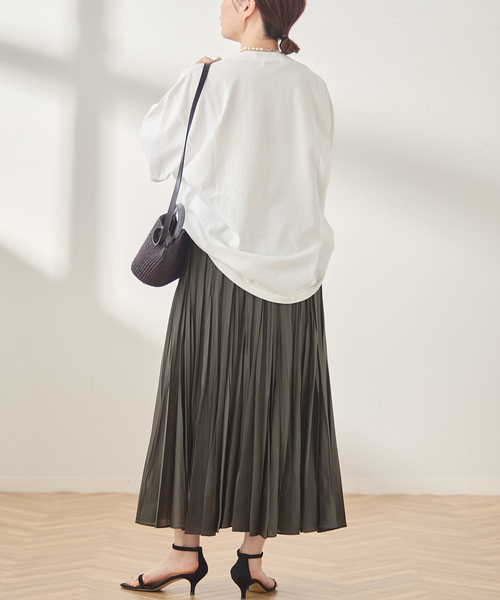journal standard L'essage(ジャーナルスタンダードレサージュ)の「ウォッシャブルスパンオーガンジープリーツスカート(スカート・レディース・カーキ/ブラック・36/38)」の14枚目の写真