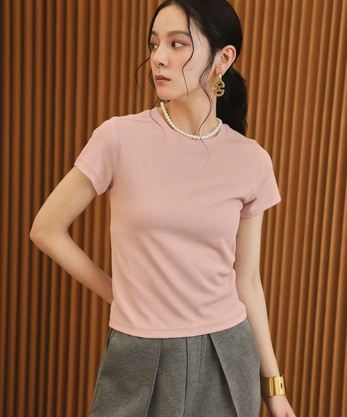 ELFRANK(エルフランク)の「【M/Lサイズ展開】大人の「伸びる」上質Tシャツ(Tシャツ/カットソー・レディース・イエロー/グレー/ピンク/ブラック/レッド/チャコールグレー/ブラウン/オフホワイト・M/L)」の15枚目の写真