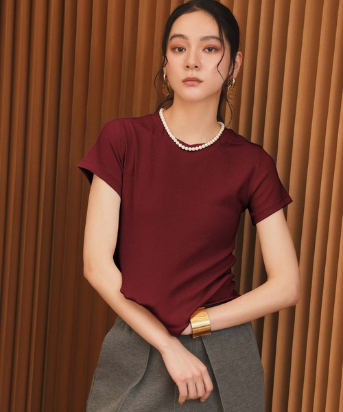 ELFRANK(エルフランク)の「【M/Lサイズ展開】大人の「伸びる」上質Tシャツ(Tシャツ/カットソー・レディース・イエロー/グレー/ピンク/ブラック/レッド/チャコールグレー/ブラウン/オフホワイト・M/L)」の18枚目の写真