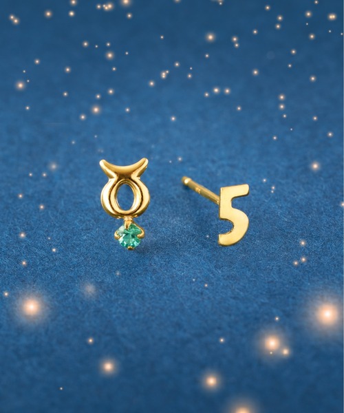 Jewel closet by L&Co.（ジュエルクローゼットバイエルアンドコー）の「K18 星座/ホロスコープ ピアス（ピアス（両耳用）・レディース・その他5/その他3/その他2/その他1/その他10/その他8/その他6/その他12/その他9/その他7/その他4/その他11・FREE）」の6枚目の写真