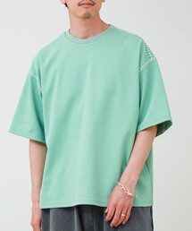 GLOSTER | 【セットアップ対応】カルゼラダーステッチ クルーネックTシャツ(Tシャツ/カットソー)
