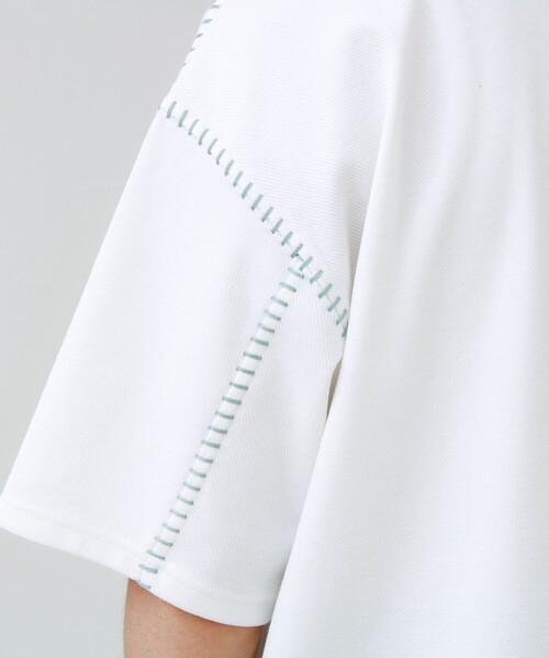 GLOSTER(グロスター)の「【セットアップ対応】カルゼラダーステッチ クルーネックTシャツ(Tシャツ/カットソー・メンズ・ホワイト/ブラック/ライトグレー/ミント・L/M)」の13枚目の写真