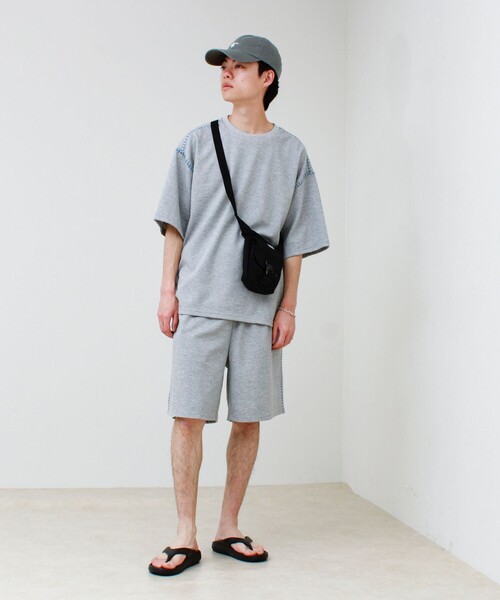GLOSTER(グロスター)の「【セットアップ対応】カルゼラダーステッチ クルーネックTシャツ(Tシャツ/カットソー・メンズ・ホワイト/ブラック/ライトグレー/ミント・L/M)」の15枚目の写真