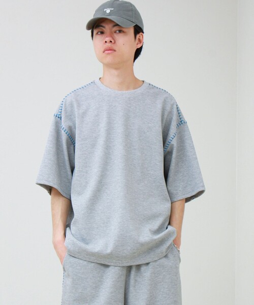 GLOSTER(グロスター)の「【セットアップ対応】カルゼラダーステッチ クルーネックTシャツ(Tシャツ/カットソー・メンズ・ホワイト/ブラック/ライトグレー/ミント・L/M)」の16枚目の写真