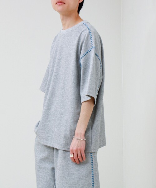 GLOSTER(グロスター)の「【セットアップ対応】カルゼラダーステッチ クルーネックTシャツ(Tシャツ/カットソー・メンズ・ホワイト/ブラック/ライトグレー/ミント・L/M)」の18枚目の写真