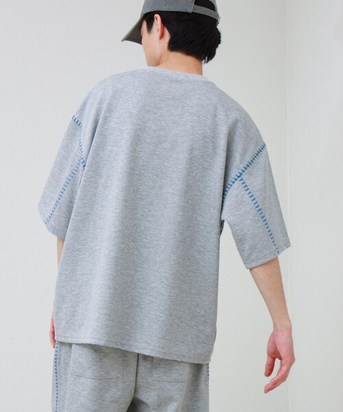 GLOSTER(グロスター)の「【セットアップ対応】カルゼラダーステッチ クルーネックTシャツ(Tシャツ/カットソー・メンズ・ホワイト/ブラック/ライトグレー/ミント・L/M)」の19枚目の写真