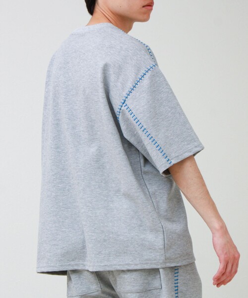 GLOSTER(グロスター)の「【セットアップ対応】カルゼラダーステッチ クルーネックTシャツ(Tシャツ/カットソー・メンズ・ホワイト/ブラック/ライトグレー/ミント・L/M)」の20枚目の写真