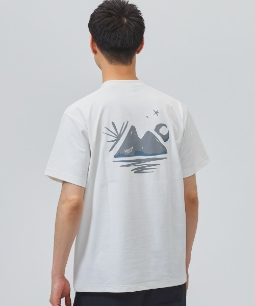 MARMOT(マーモット)の「マーモット Marmot Calm T-Shirts(Tシャツ/カットソー・メンズ・ホワイト/ブラック/ベージュ・M/L/LL)」の8枚目の写真