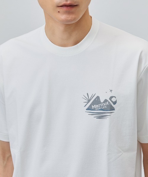 MARMOT(マーモット)の「マーモット Marmot Calm T-Shirts(Tシャツ/カットソー・メンズ・ホワイト/ブラック/ベージュ・M/L/LL)」の10枚目の写真