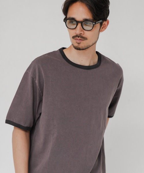 ANOTHER OFFICE（アナザー オフィス）の「ANOTHER OFFICE　Homeboy Garment Ringer Tee（Tシャツ/カットソー・メンズ・ベージュ/グレー系その他・3/2）」の2枚目の写真