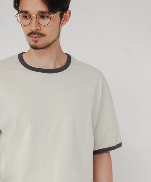 ANOTHER OFFICE（アナザー オフィス）の「ANOTHER OFFICE　Homeboy Garment Ringer Tee（Tシャツ/カットソー・メンズ・ベージュ/グレー系その他・3/2）」の9枚目の写真