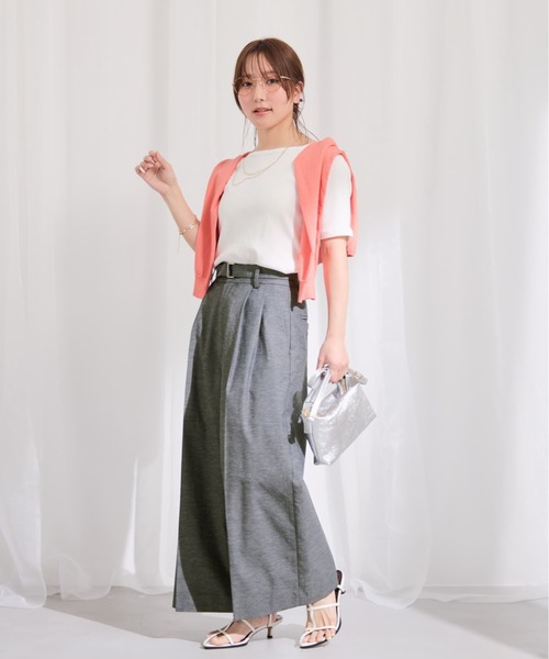 COHINA(コヒナ)の「ハイゲージコットンリブカットソー 【低身長・小柄女性】(Tシャツ/カットソー・レディース・ネイビー/ホワイト/ピンク・ONE SIZE)」の16枚目の写真