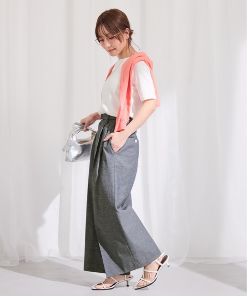 COHINA(コヒナ)の「ハイゲージコットンリブカットソー 【低身長・小柄女性】(Tシャツ/カットソー・レディース・ネイビー/ホワイト/ピンク・ONE SIZE)」の17枚目の写真