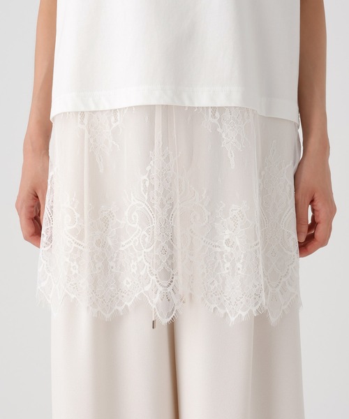Elura(エルーラ)の「ノースリーブ裾レースプルオーバー/864799(Tシャツ/カットソー・レディース・チャコールグレー/ホワイト/ブラック・FREE)」の12枚目の写真