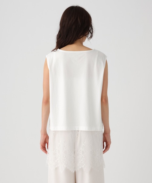 Elura(エルーラ)の「ノースリーブ裾レースプルオーバー/864799(Tシャツ/カットソー・レディース・チャコールグレー/ホワイト/ブラック・FREE)」の20枚目の写真