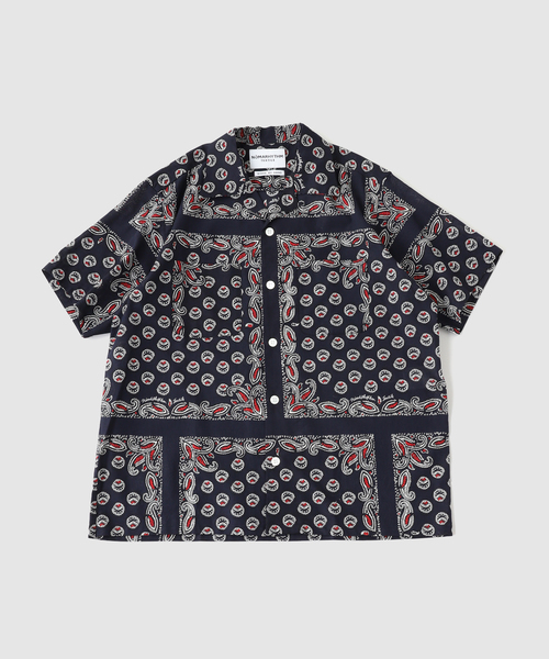 NOMA t.d.(ノーマティーディー)の「NOMARHYTHM TEXTILE (ノーマリズム テキスタイル) Paisley Summer Shirt(シャツ/ブラウス・メンズ・ネイビー/ブラウン・3/4)」の2枚目の写真