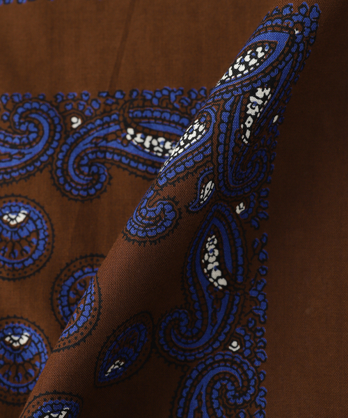 NOMA t.d.(ノーマティーディー)の「NOMARHYTHM TEXTILE (ノーマリズム テキスタイル) Paisley Summer Shirt(シャツ/ブラウス・メンズ・ネイビー/ブラウン・3/4)」の4枚目の写真