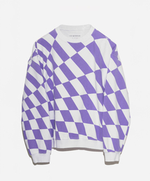 BIRTHDAYSUIT（バースデースーツ）の「WARP CHECKER BOARD SWEAT (PURPLE)（スウェット）」
