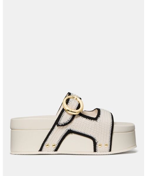 kate spade new york(ケイトスペード ニューヨーク)の「ヘイロー プラットフォーム フットベッド サンダル(サンダル・レディース・ベージュ・7/6)」の2枚目の写真