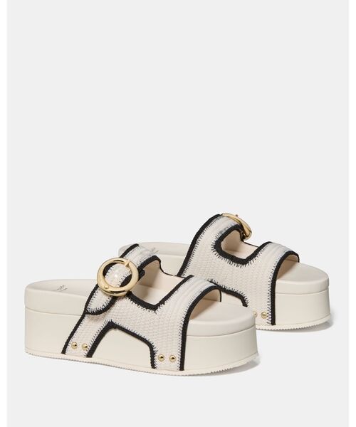 kate spade new york(ケイトスペード ニューヨーク)の「ヘイロー プラットフォーム フットベッド サンダル(サンダル・レディース・ベージュ・7/6)」の5枚目の写真