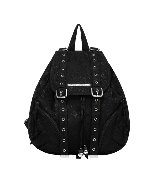 FANCY CLUB（ファンシークラブ）の「サテンアイレットバックパック (ブラック) F26QE989（バックパック/リュック・レディース・その他・ONE）」の4枚目の写真