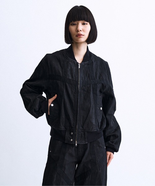 PHILTHEORY(フィルセオリー)の「Weathered coating denim MA-1 / ウェザードコーティングデニムMA-1(MA-1・メンズ・ブルー/ブラック・1/3/2)」の6枚目の写真