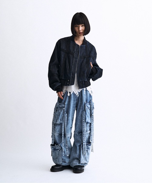 PHILTHEORY(フィルセオリー)の「Weathered coating denim MA-1 / ウェザードコーティングデニムMA-1(MA-1・メンズ・ブルー/ブラック・1/3/2)」の12枚目の写真