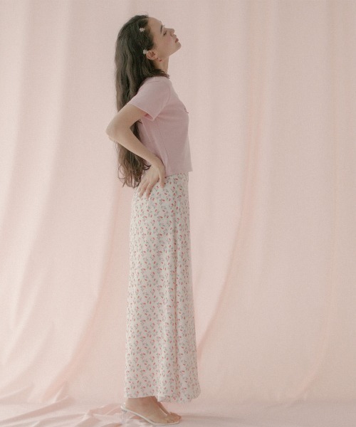 Cath Kidston（キャスキッドソン）の「ナロースカート Floating Cherry（スカート・レディース・アイボリー・M/S）」の7枚目の写真