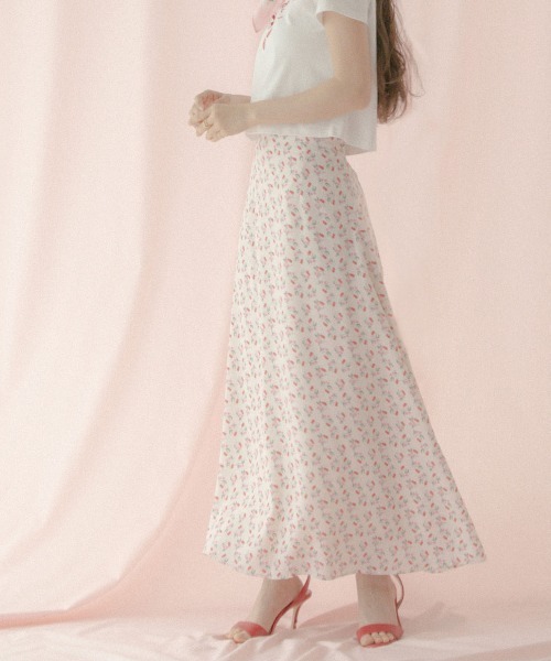 Cath Kidston（キャスキッドソン）の「ナロースカート Floating Cherry（スカート・レディース・アイボリー・M/S）」の11枚目の写真
