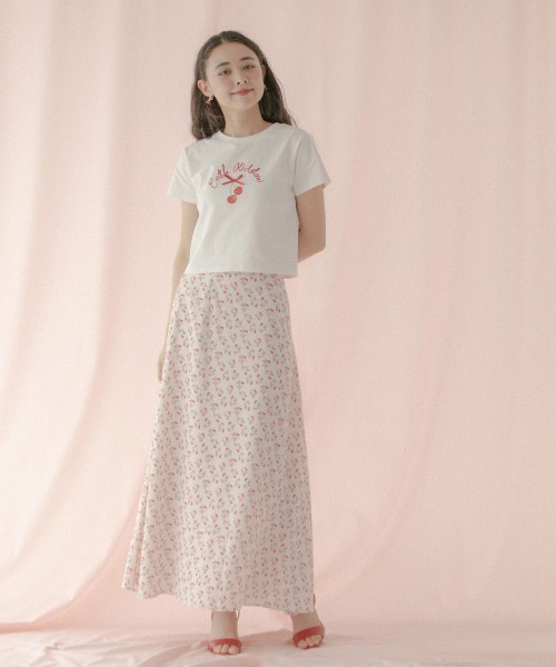 Cath Kidston（キャスキッドソン）の「ナロースカート Floating Cherry（スカート・レディース・アイボリー・M/S）」の12枚目の写真
