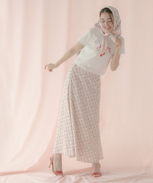 Cath Kidston（キャスキッドソン）の「ナロースカート Floating Cherry（スカート・レディース・アイボリー・M/S）」の15枚目の写真