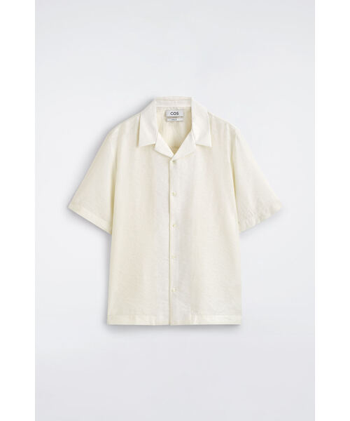 COS(コス)の「キャンプカラー ジャカードシャツ(シャツ/ブラウス・メンズ・クリーム/ブルー・S/M/L/XL/XS)」の4枚目の写真