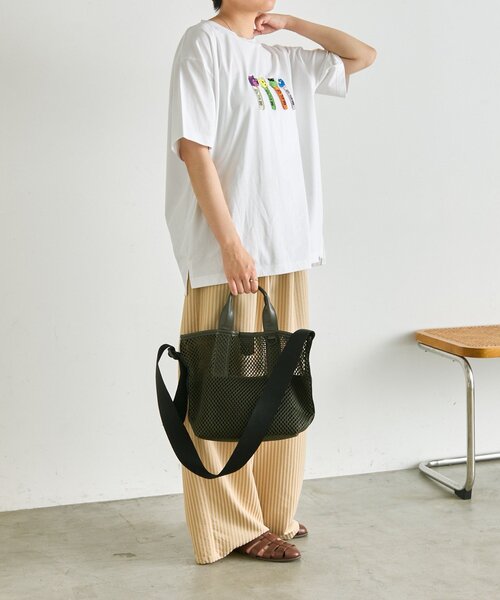 ear PAPILLONNER(イアパピヨネ)の「【PEZ(ペッツ)×ear】Tシャツ《UVカット/吸水速乾/接触冷感あり》(Tシャツ/カットソー・レディース・ホワイト/ブラック・FREE)」の5枚目の写真