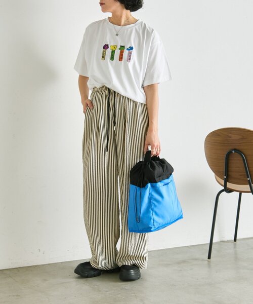 ear PAPILLONNER(イアパピヨネ)の「【PEZ(ペッツ)×ear】Tシャツ《UVカット/吸水速乾/接触冷感あり》(Tシャツ/カットソー・レディース・ホワイト/ブラック・FREE)」の11枚目の写真