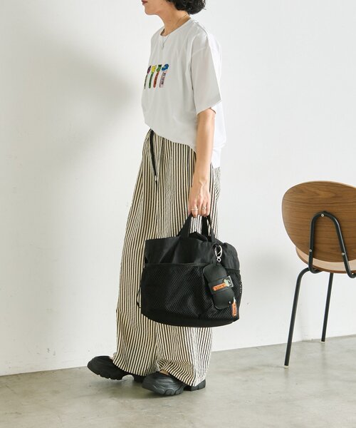 ear PAPILLONNER(イアパピヨネ)の「【PEZ(ペッツ)×ear】Tシャツ《UVカット/吸水速乾/接触冷感あり》(Tシャツ/カットソー・レディース・ホワイト/ブラック・FREE)」の12枚目の写真